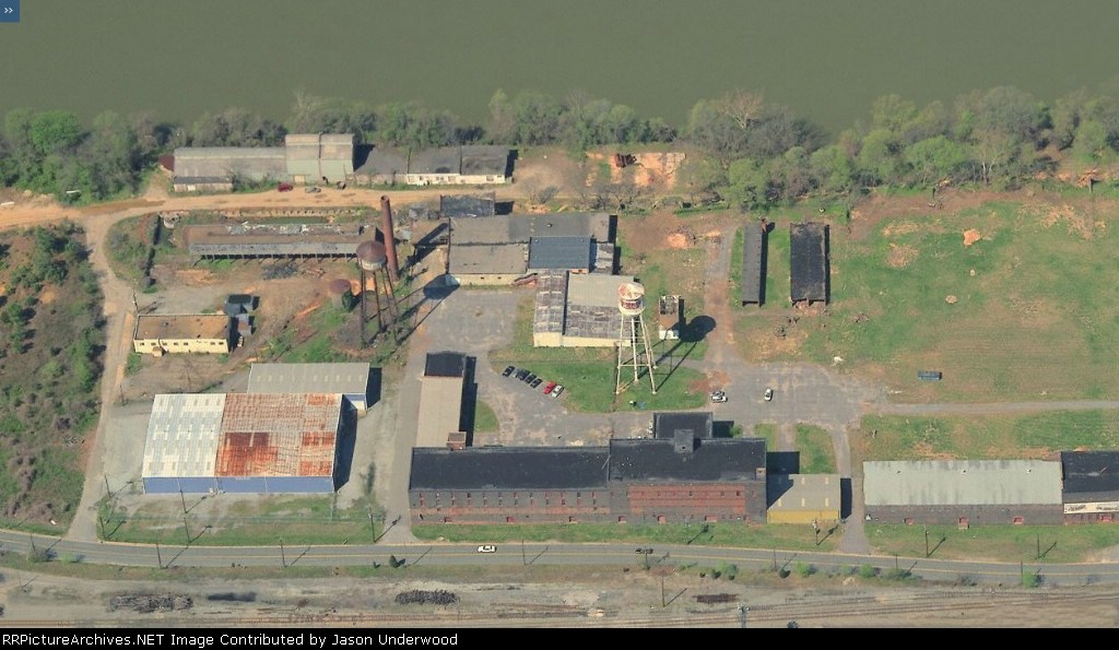 Areal view of the Richmond Mill Complex remains